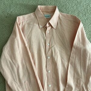 Men’s Turnbull and Asser orange button down